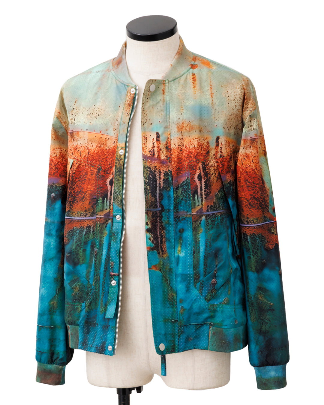 HARRISON WONG / Rust Pattern Print Bomber Jacket
