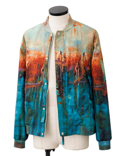 HARRISON WONG / Rust Pattern Print Bomber Jacket