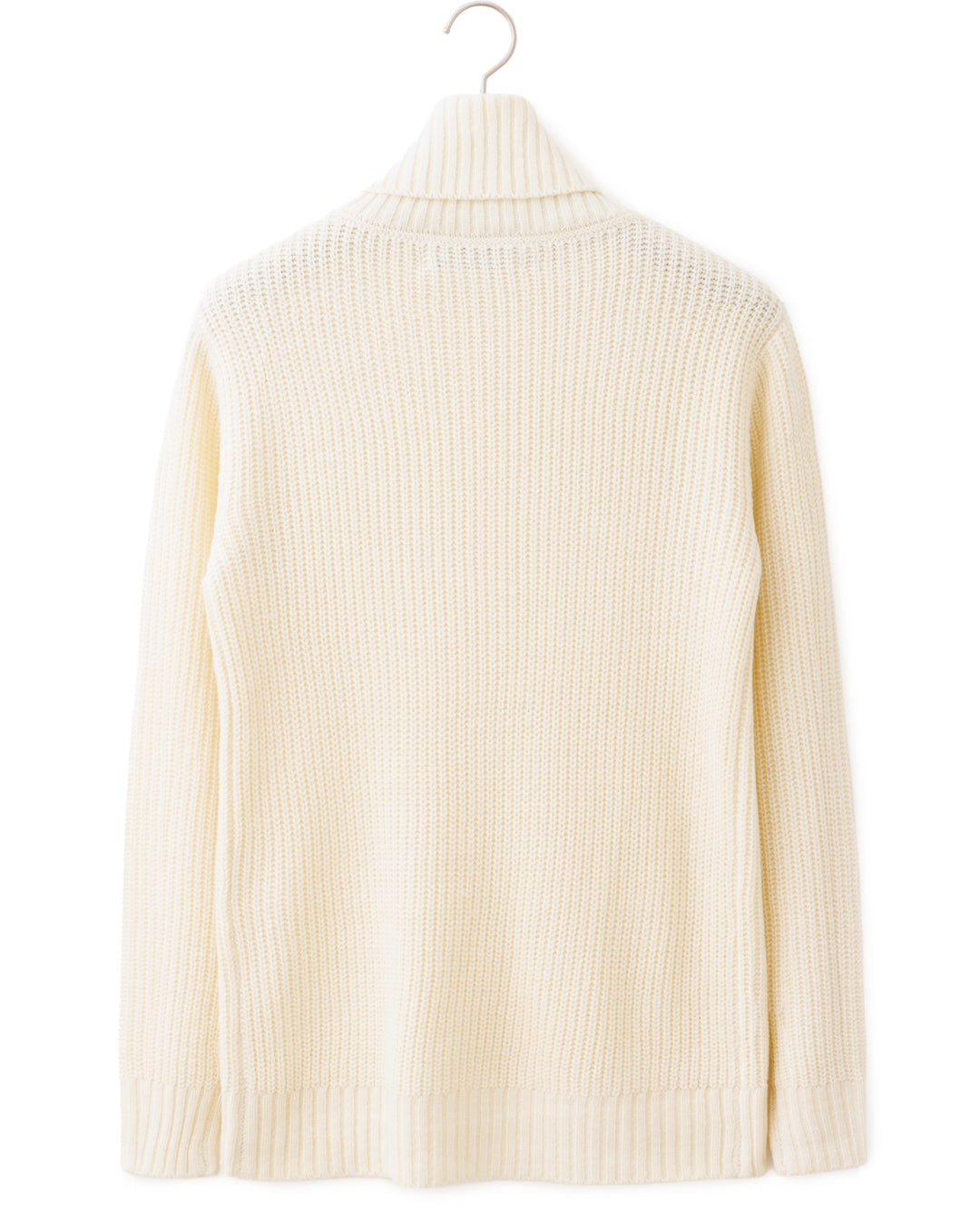 agr / Rib Turtle-Neck KN - Ecru