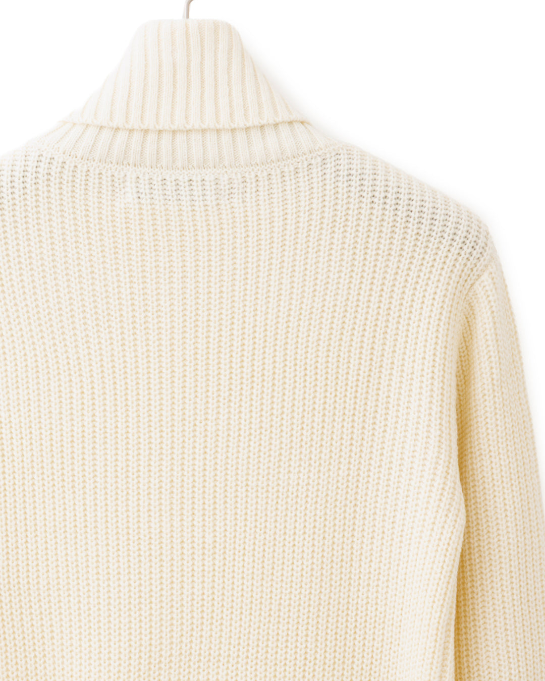 agr / Rib Turtle-Neck KN - Ecru