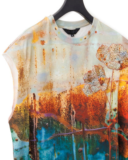 HARRISON WONG / Rust Pattern Sleeveless Print Tee