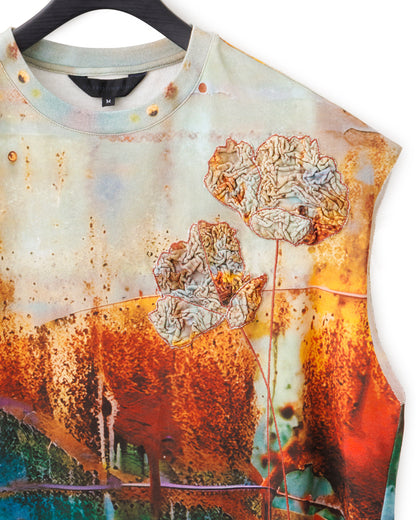 HARRISON WONG / Rust Pattern Sleeveless Print Tee