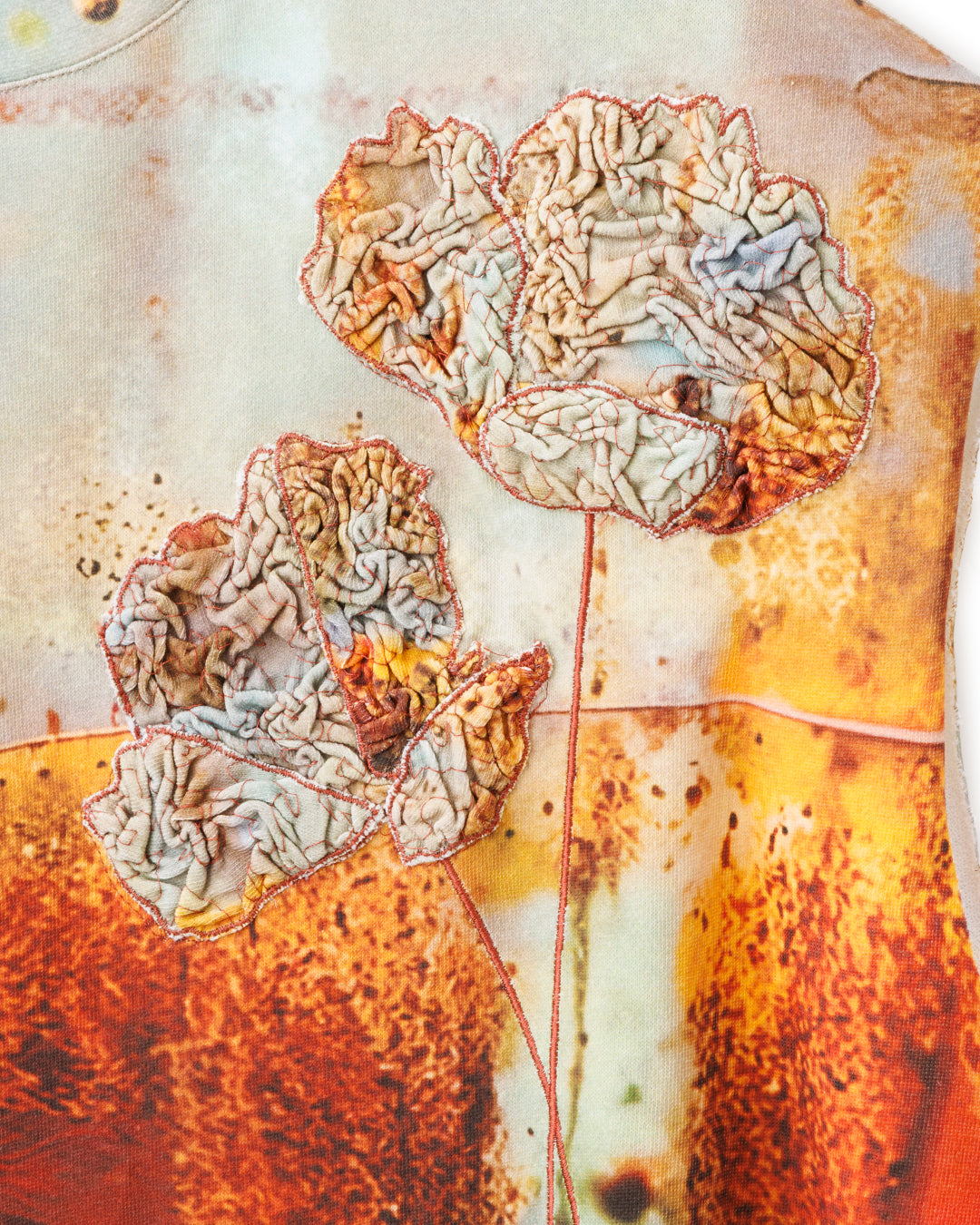 HARRISON WONG / Rust Pattern Sleeveless Print Tee