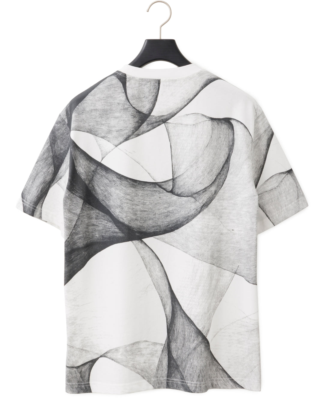 HARRISON WONG / Regular Fit Tee With Organic Wave Print - White