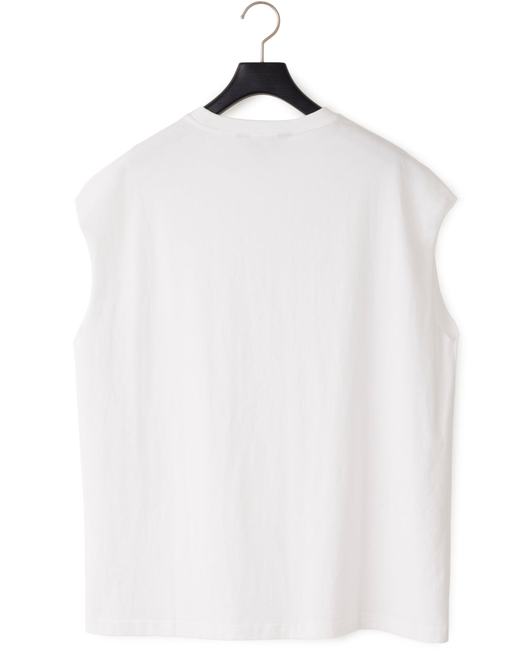 HARRISON WONG / Oversize Sleeveless Tee With Flowers Embroidery - White