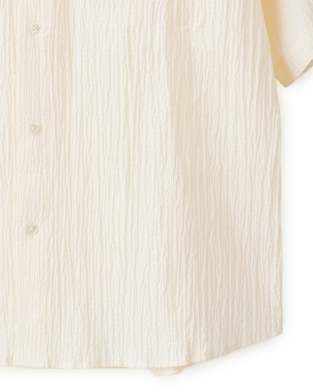 HARRISON WONG / Oversize Textured Cotton Shirt With Flowers Embroidery - Beige