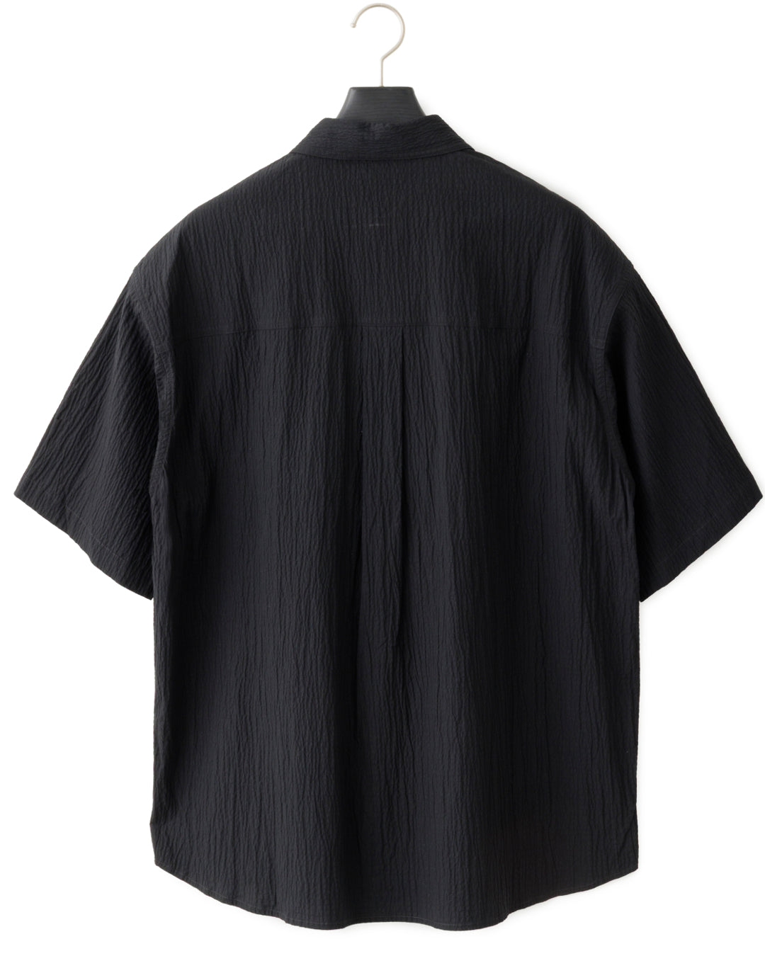 HARRISON WONG / Oversize Textured Cotton Shirt With Flowers Embroidery - Black
