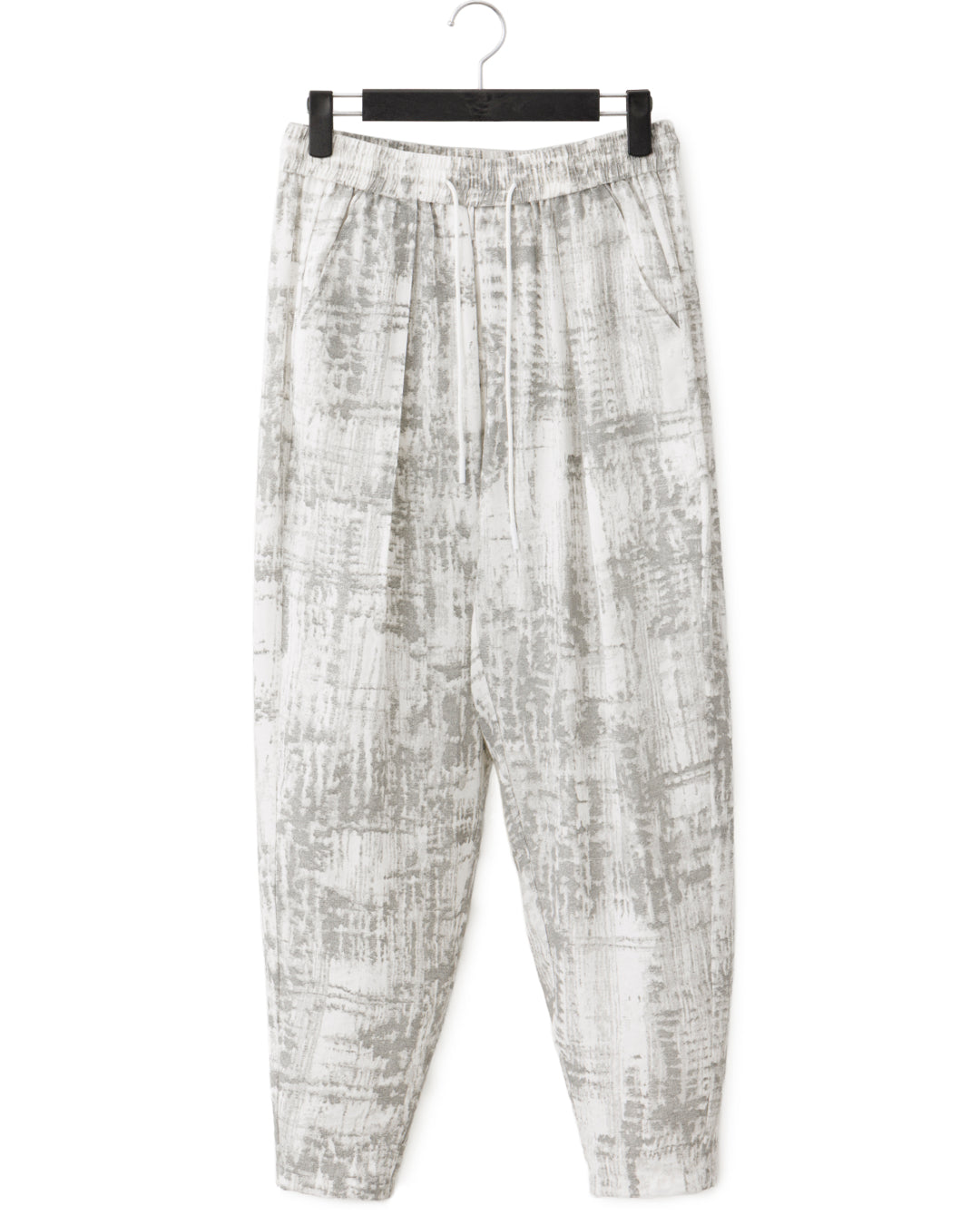 HARRISON WONG / Blurred Check Print Pleated Pants