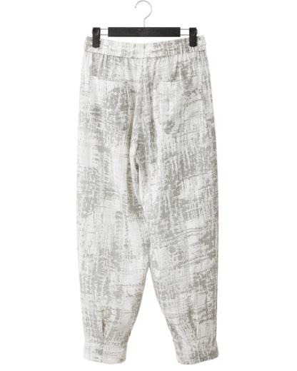HARRISON WONG / Blurred Check Print Pleated Pants