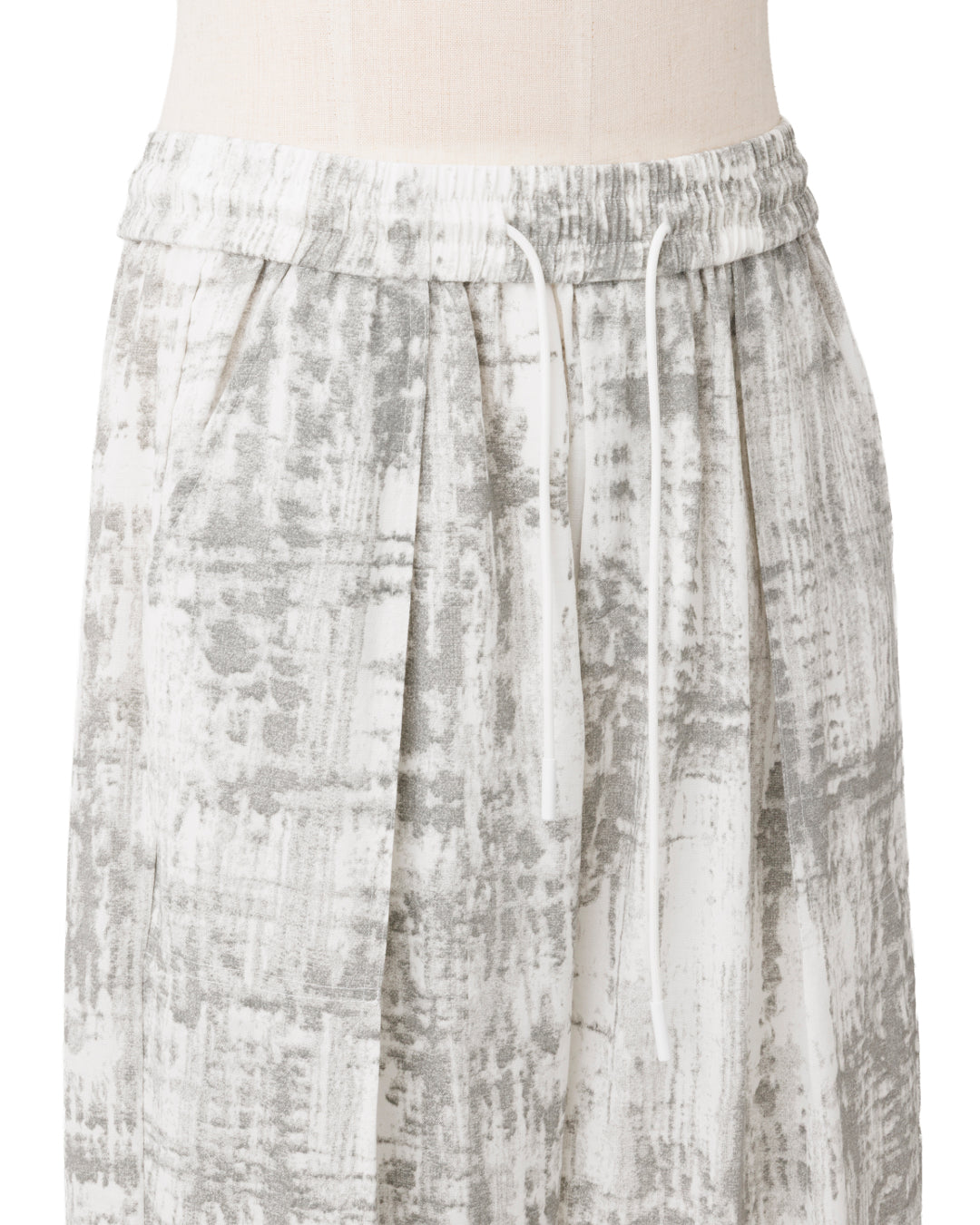 HARRISON WONG / Blurred Check Print Pleated Pants