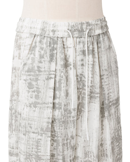 HARRISON WONG / Blurred Check Print Pleated Pants