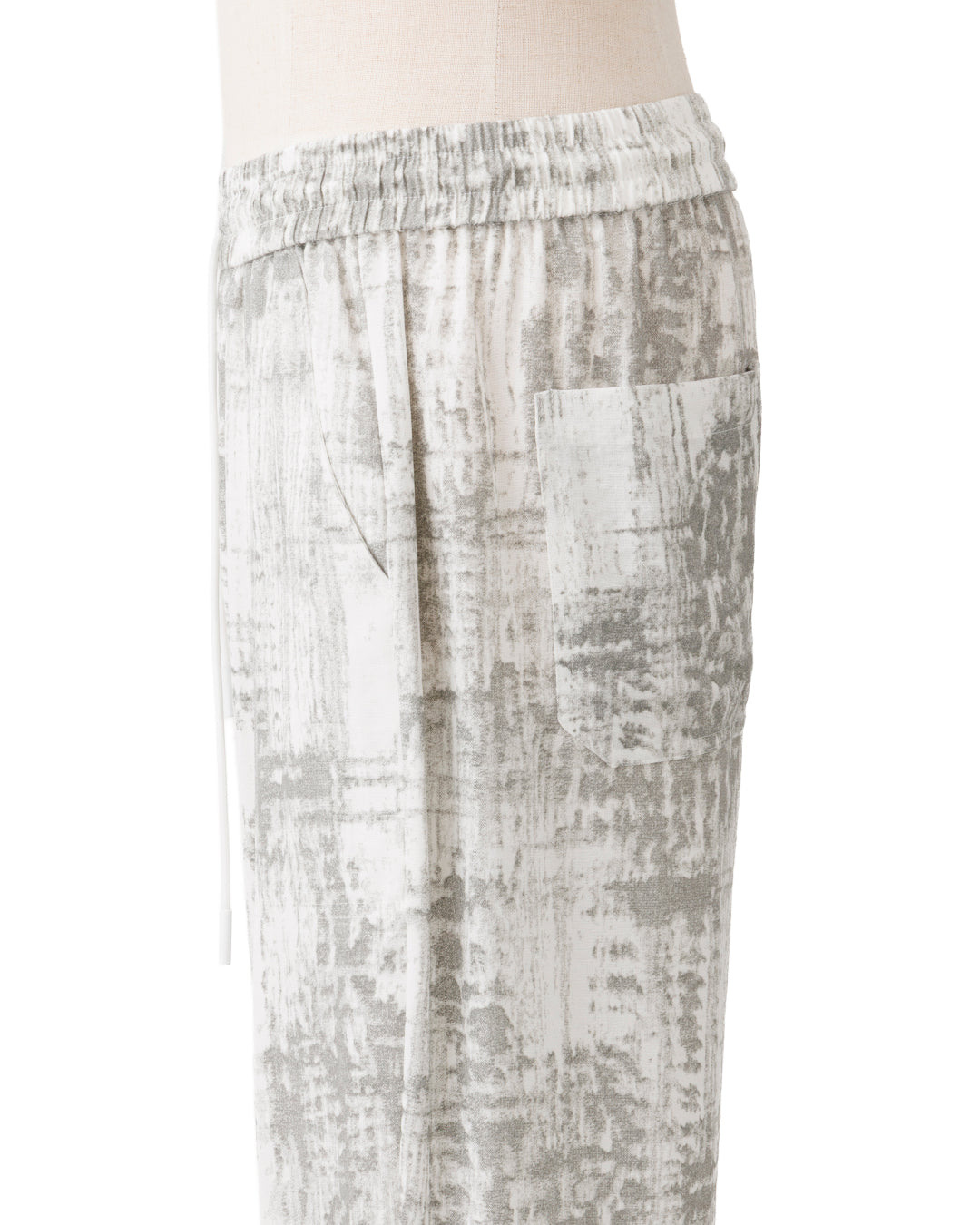 HARRISON WONG / Blurred Check Print Pleated Pants