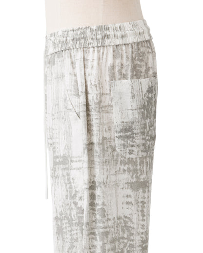 HARRISON WONG / Blurred Check Print Pleated Pants