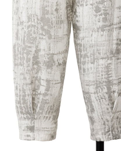 HARRISON WONG / Blurred Check Print Pleated Pants