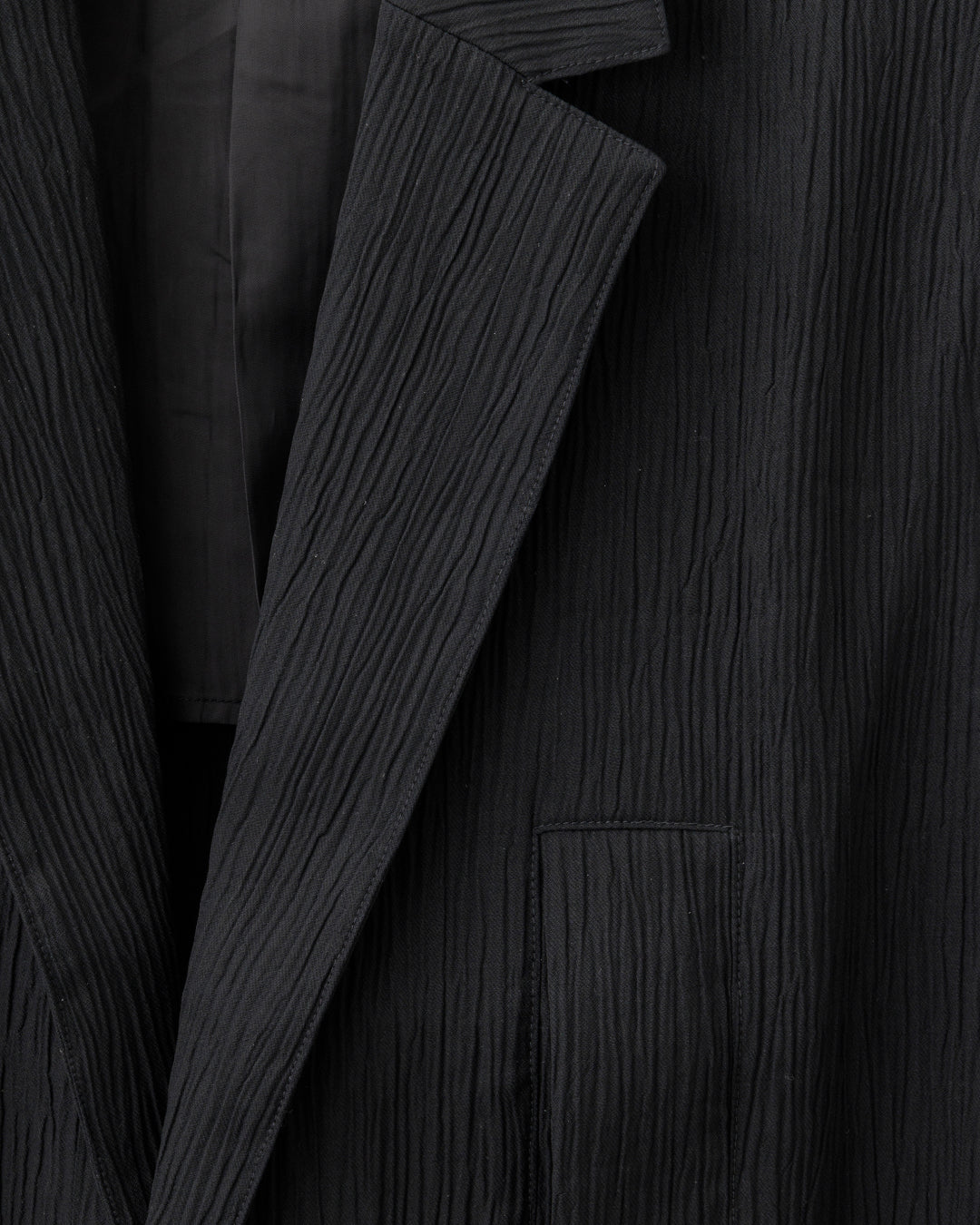 HARRISON WONG / Crepe Texture Tencel Sleeveless Long Blazer