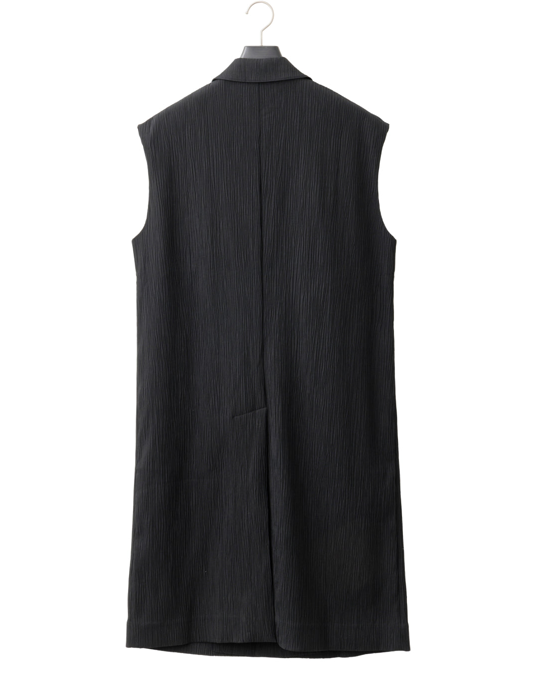 HARRISON WONG / Crepe Texture Tencel Sleeveless Long Blazer