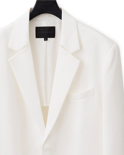 HARRISON WONG / Acetate Boxy Blazer With Bartack Collar