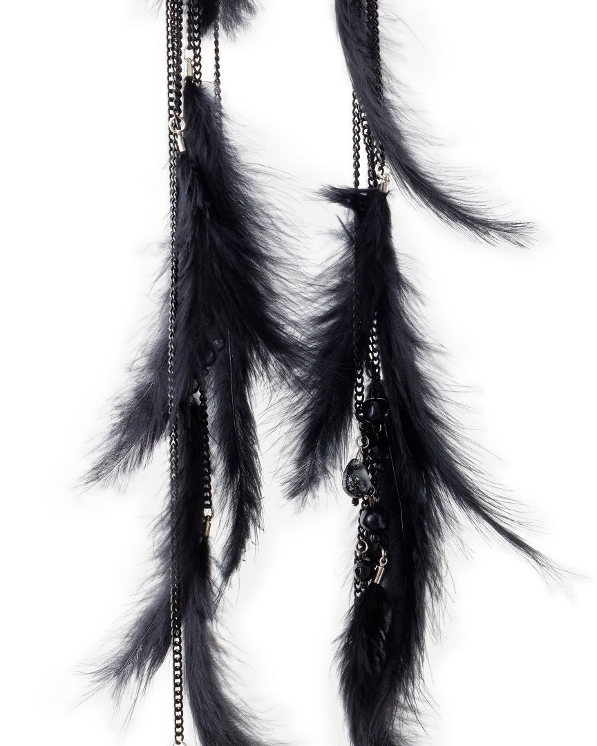 Ranunculus / Woden - Feather Necklace -