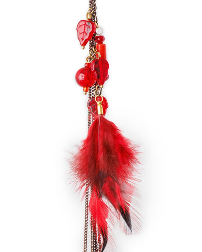 Ranunculus / Mars - Feather Necklace -