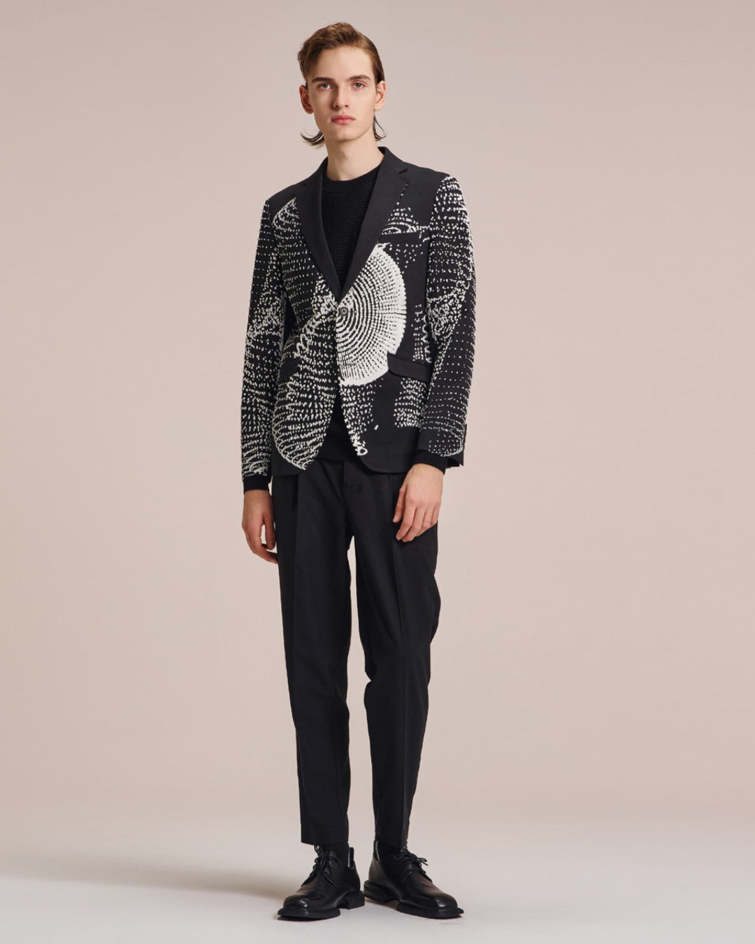 HARRISON WONG / Wool Blazer With Vectors 3D Embroidery