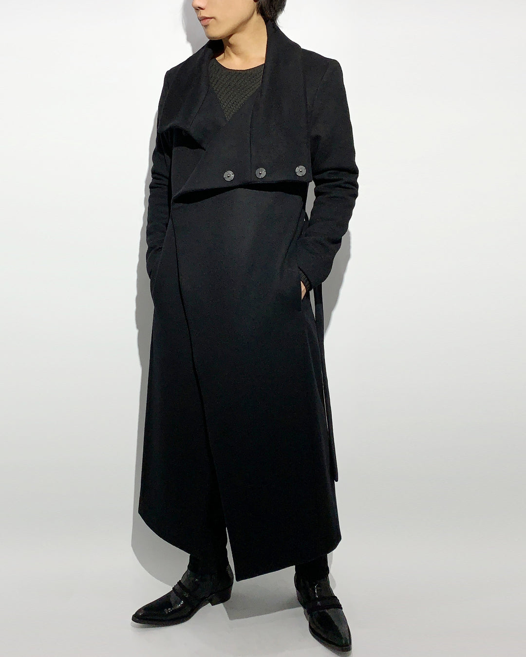ys Yuji SUGENO | High Collar Maxi Wrap Coat – HARAJUKU VILLAGE