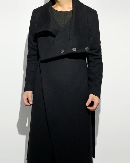 ys Yuji SUGENO / High Collar Maxi Wrap Coat