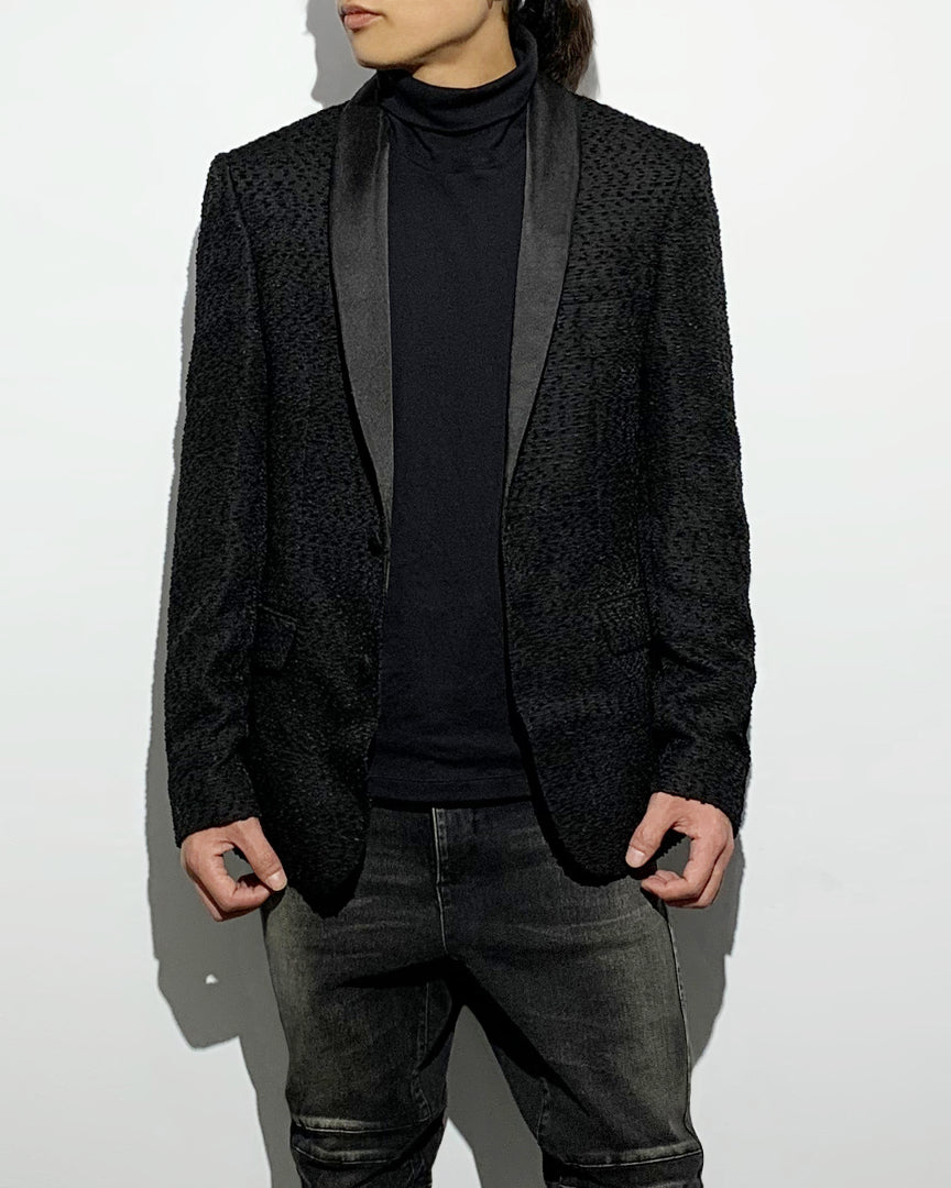 POTENZA / MICRO EMBOSS WOVEN TUXEDO JACKET