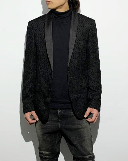 POTENZA / MICRO EMBOSS WOVEN TUXEDO JACKET