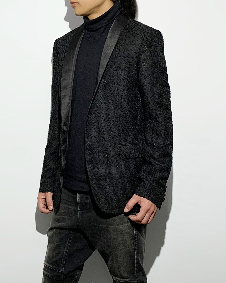 POTENZA / MICRO EMBOSS WOVEN TUXEDO JACKET