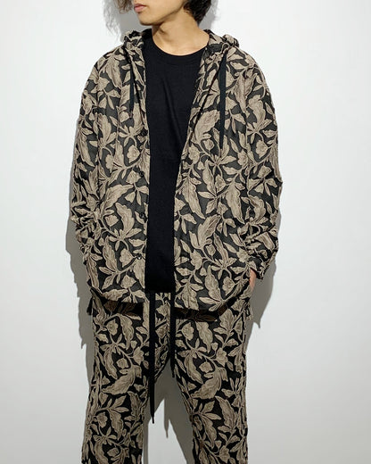 Bennu / 3D Flower Jacquard Hooded Shirts