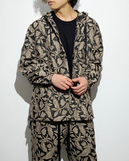 Bennu / 3D Flower Jacquard Hooded Shirts