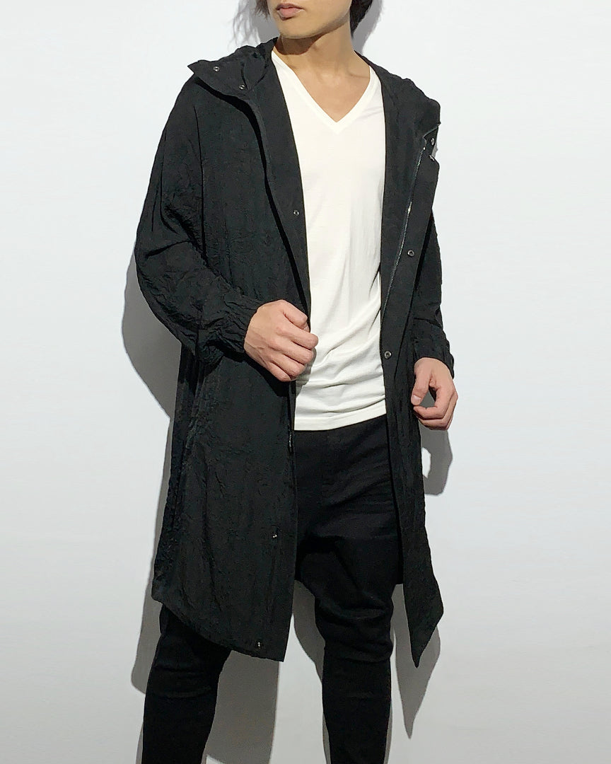 HARRISON WONG / Crepe Acetate Hood Coat