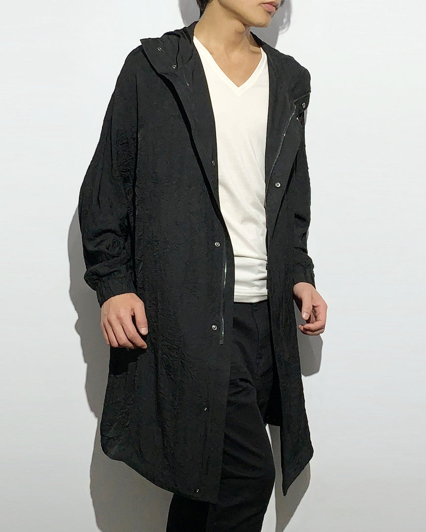 HARRISON WONG / Crepe Acetate Hood Coat