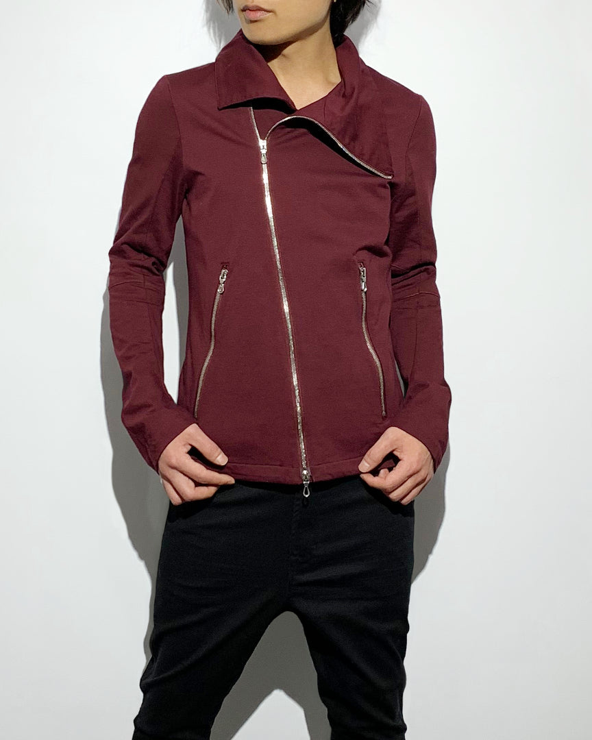gène par YUKIO MISHIBA / Pleating Jersey Blouson - Burgundy