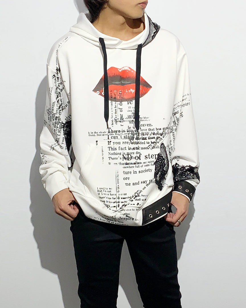 Bennu × TT / Aqua Suiting Jersey Hoodie - THE LIPS -