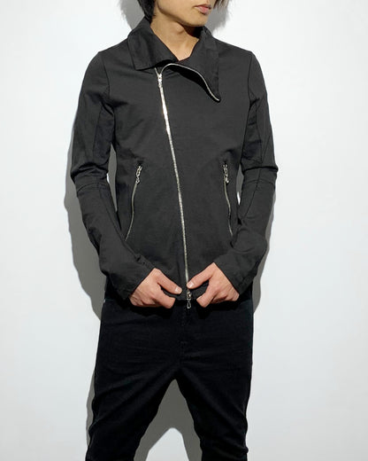 gène par YUKIO MISHIBA / Pleating Jersey Blouson - Charcoal