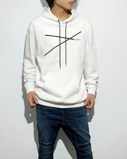 ys Yuji SUGENO / Line Art Lady Hoodie - WHITE