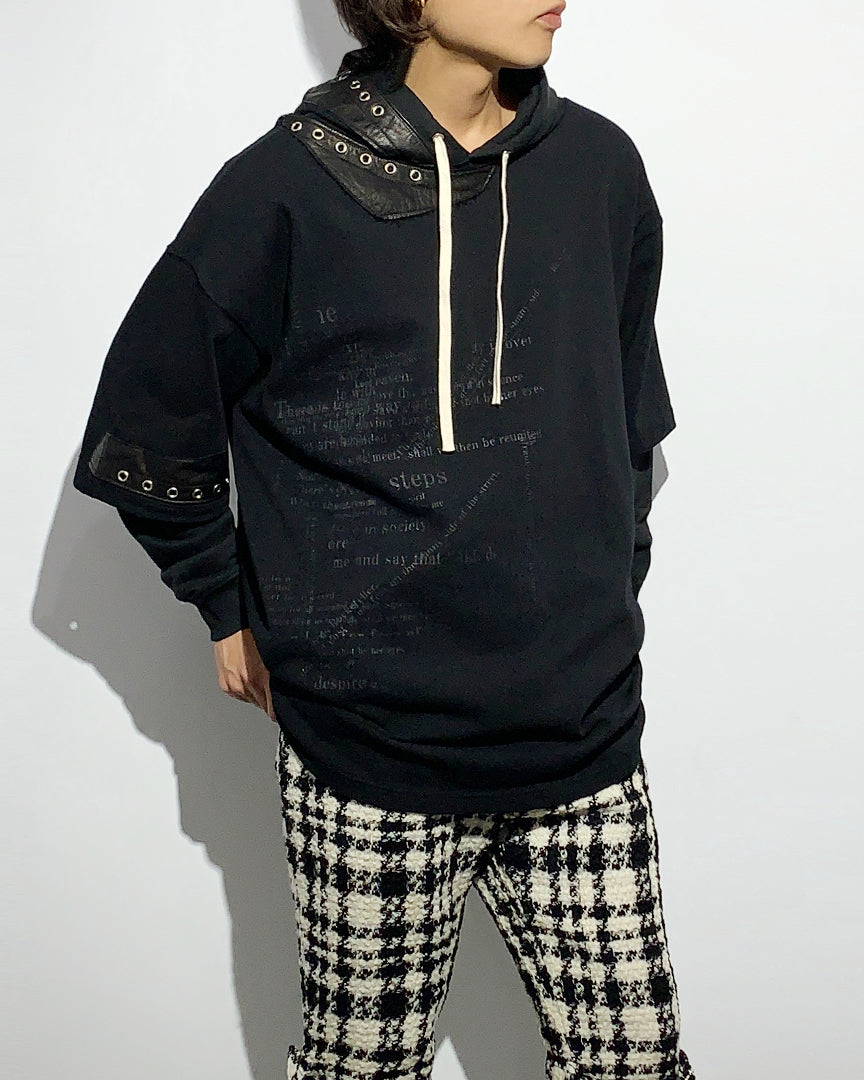 Bennu × TT / 3Way Docking Hoodie - BLACK