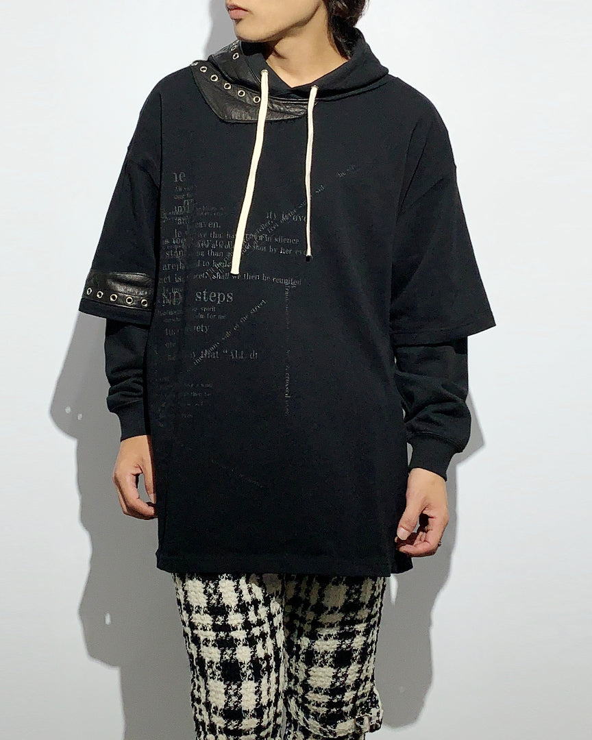 Bennu × TT / 3Way Docking Hoodie - BLACK