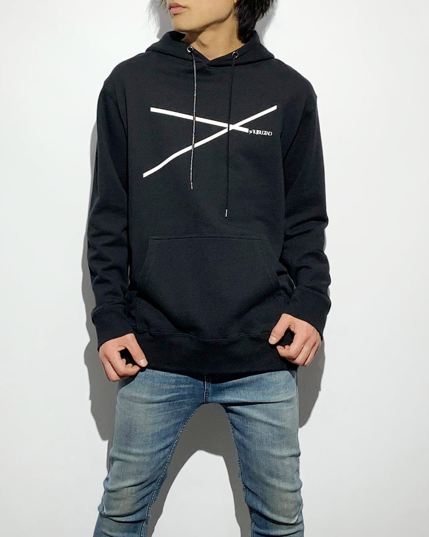ys Yuji SUGENO / Line Art Lady Hoodie - BLACK