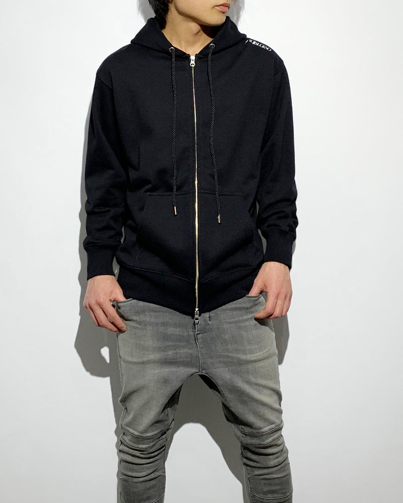 ys Yuji SUGENO / ys Mark Zip Hoodie - BLACK