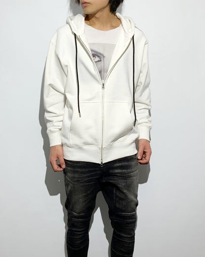 ys Yuji SUGENO / ys Mark Zip Hoodie - WHITE