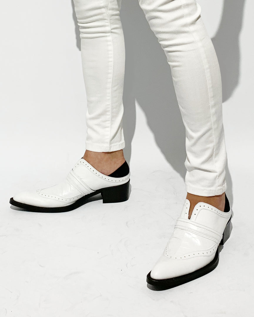 POTENZA / INSERT MULES - Metallic Croco -