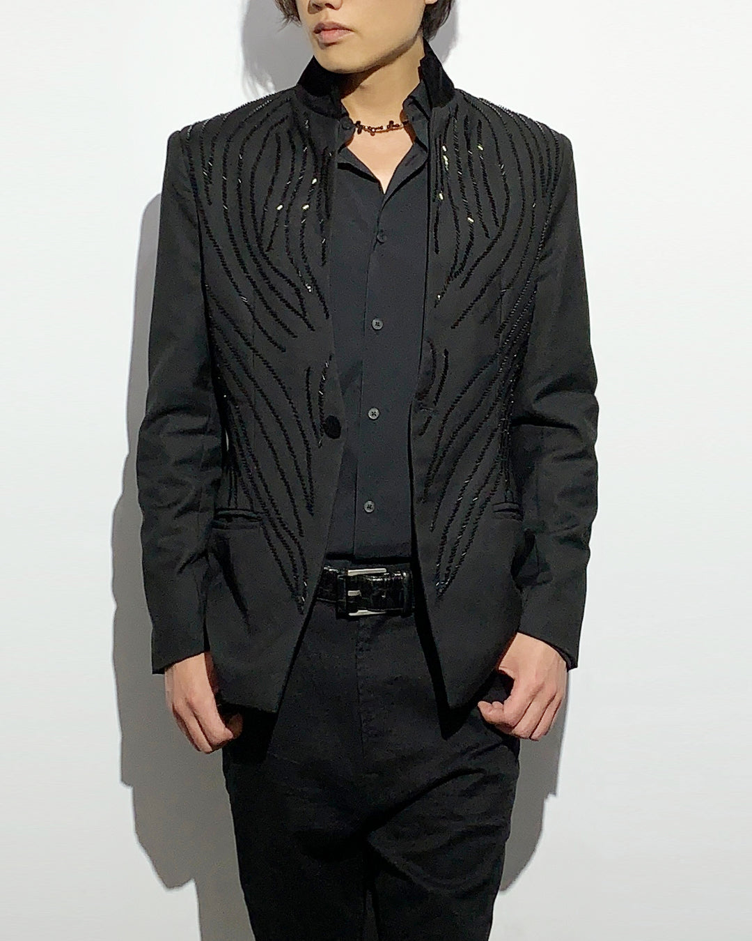 POTENZA / BEADS EMBROIDERY JACKET - Black Jewel -