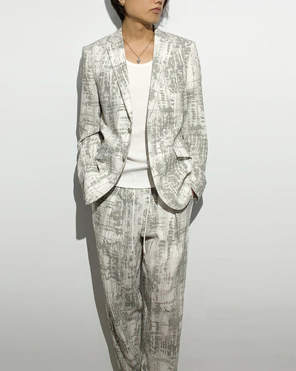 HARRISON WONG / Blurred Check Print Blazer