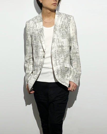 HARRISON WONG / Blurred Check Print Blazer