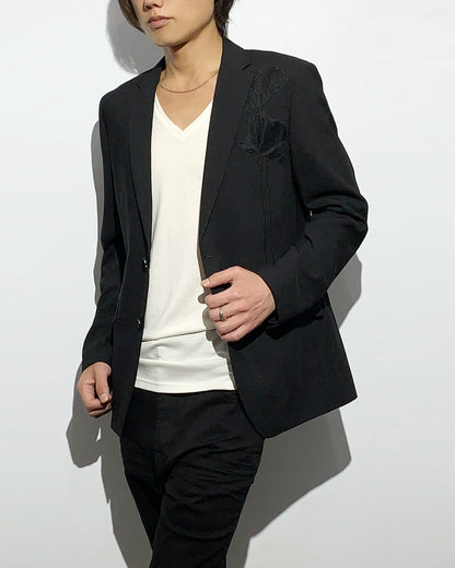 HARRISON WONG / Blazer With Embroidered Flowers