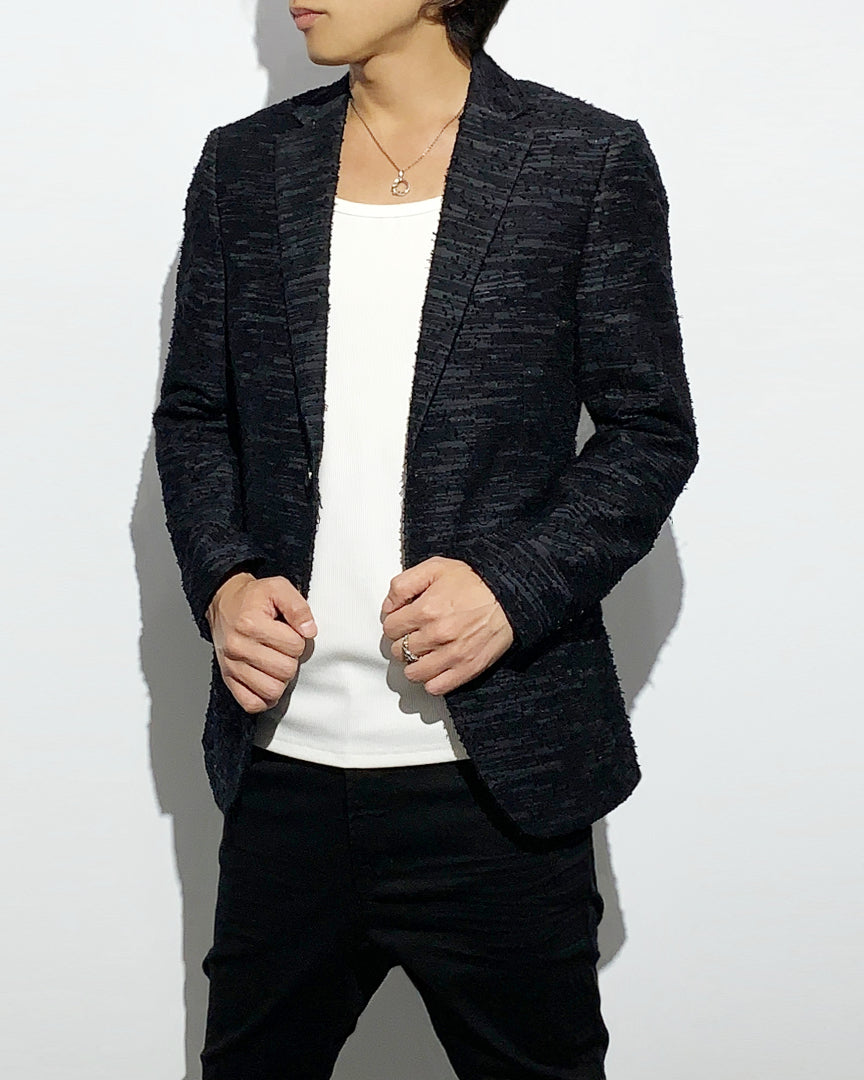 HARRISON WONG / Sheer Textured Cotton Blazer