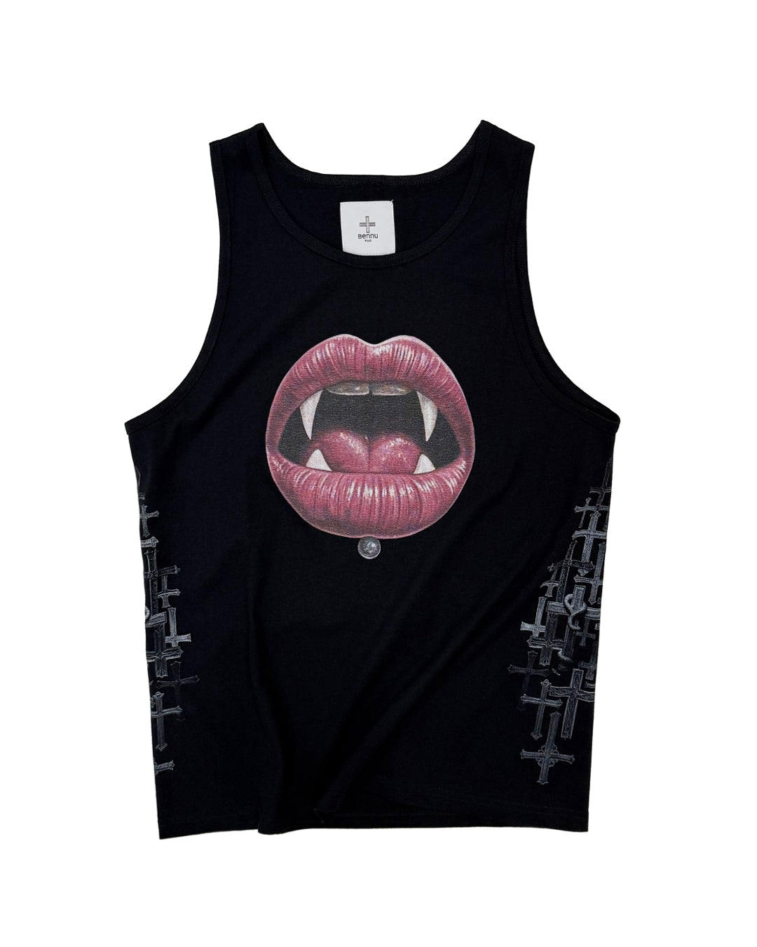 Bennu PLUS / Printed Tanktop - Love RED - BLACK