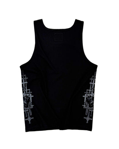 Bennu PLUS / Printed Tanktop - Love RED - BLACK